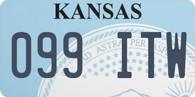 KS license plate 099ITW