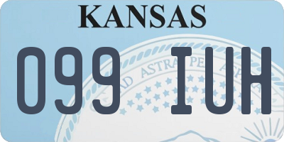 KS license plate 099IUH