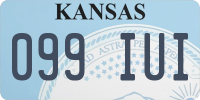 KS license plate 099IUI