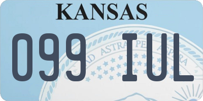 KS license plate 099IUL