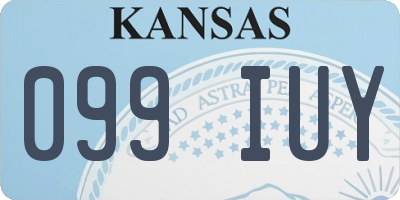 KS license plate 099IUY