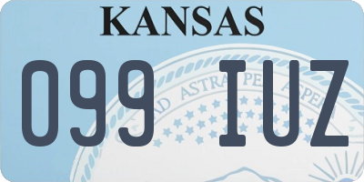 KS license plate 099IUZ