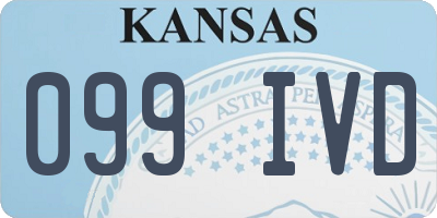 KS license plate 099IVD