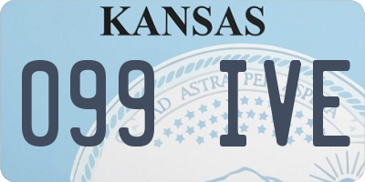 KS license plate 099IVE