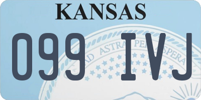 KS license plate 099IVJ