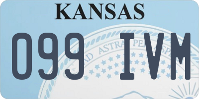 KS license plate 099IVM
