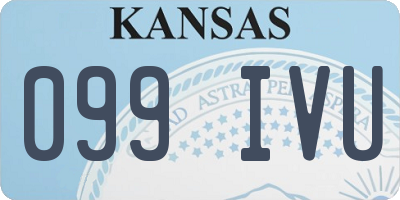KS license plate 099IVU
