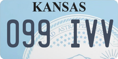 KS license plate 099IVV