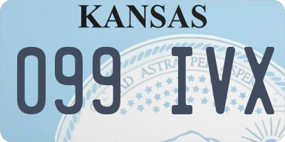 KS license plate 099IVX