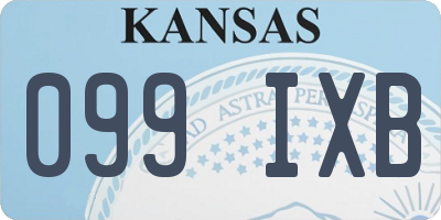 KS license plate 099IXB