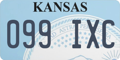 KS license plate 099IXC