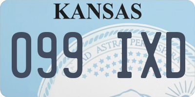 KS license plate 099IXD