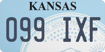 KS license plate 099IXF
