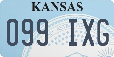 KS license plate 099IXG