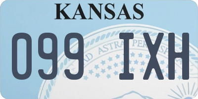 KS license plate 099IXH
