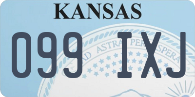 KS license plate 099IXJ