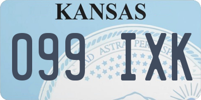 KS license plate 099IXK