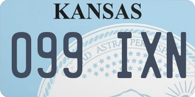 KS license plate 099IXN