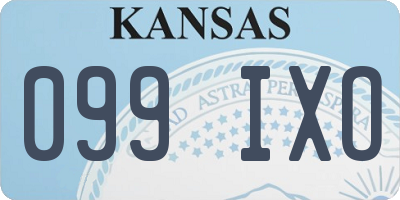 KS license plate 099IXO