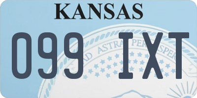 KS license plate 099IXT