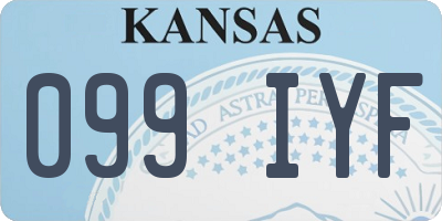 KS license plate 099IYF