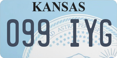 KS license plate 099IYG