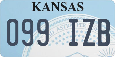 KS license plate 099IZB
