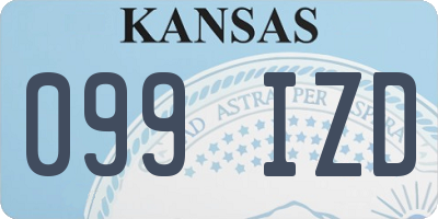 KS license plate 099IZD