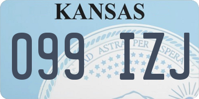 KS license plate 099IZJ