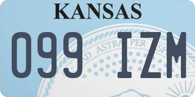 KS license plate 099IZM