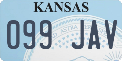 KS license plate 099JAV