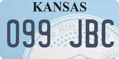 KS license plate 099JBC