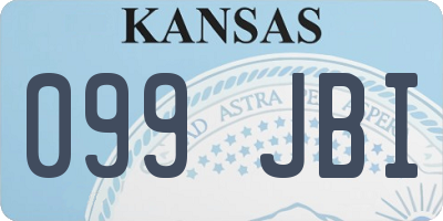KS license plate 099JBI