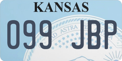 KS license plate 099JBP