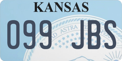 KS license plate 099JBS