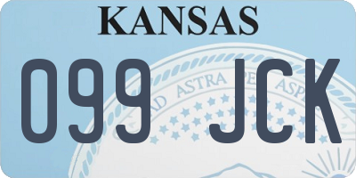 KS license plate 099JCK