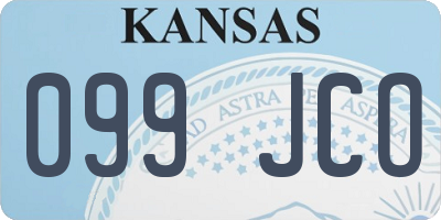 KS license plate 099JCO