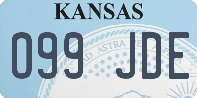 KS license plate 099JDE