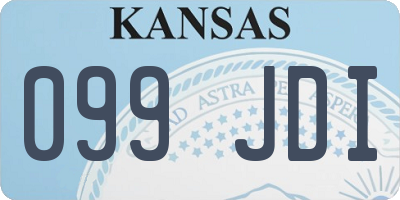 KS license plate 099JDI