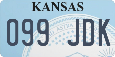 KS license plate 099JDK