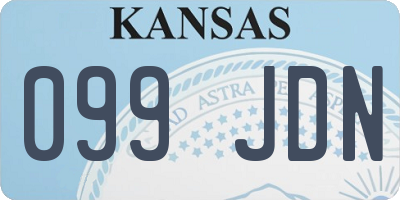 KS license plate 099JDN