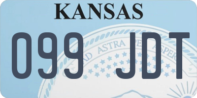 KS license plate 099JDT