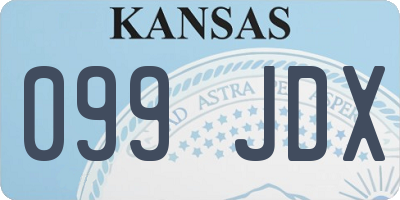 KS license plate 099JDX