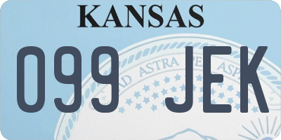 KS license plate 099JEK