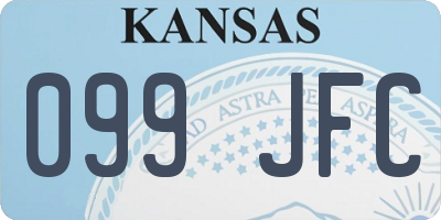 KS license plate 099JFC