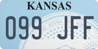 KS license plate 099JFF