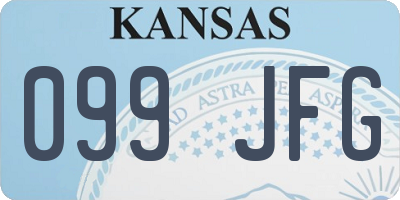 KS license plate 099JFG