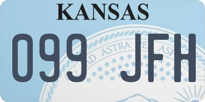 KS license plate 099JFH