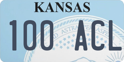 KS license plate 100ACL
