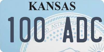 KS license plate 100ADC